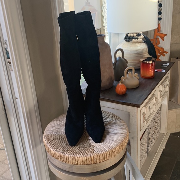 Sam Edelman black suede knee high boots - Picture 3 of 15